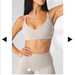 NWOT Vitality (balance athletica) the cloud V bra! Champagne Static color